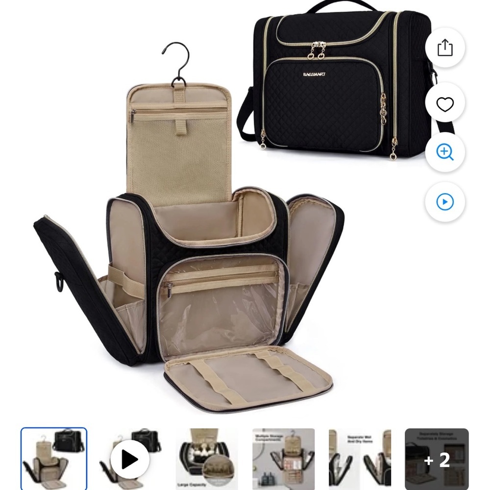 BAGSMART Quilted Black Travel Bag - Picture 8 of 11
